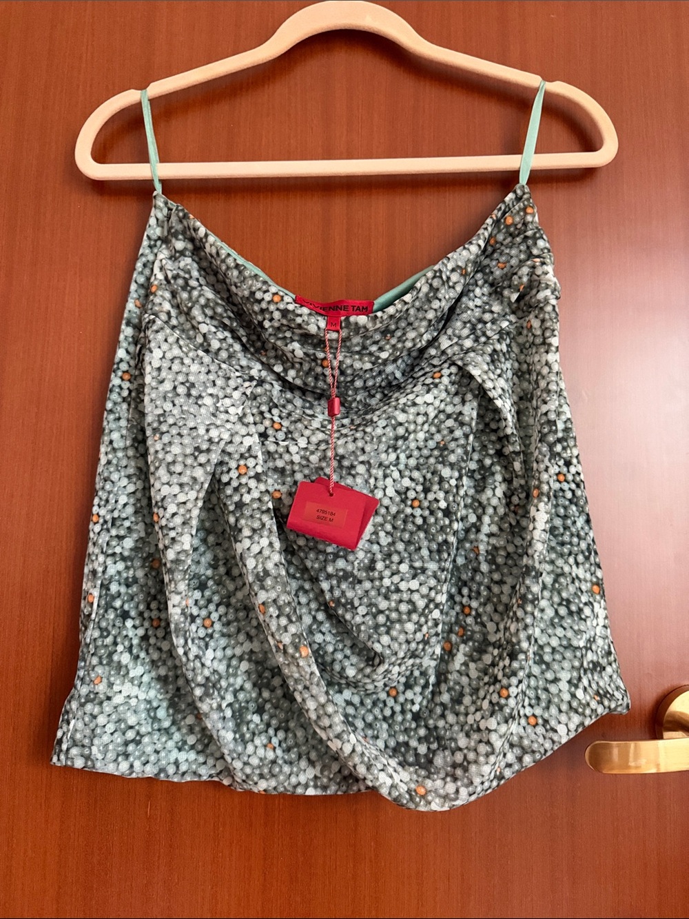 Vivienne Tam RARE pearl mesh and lined silk skirt